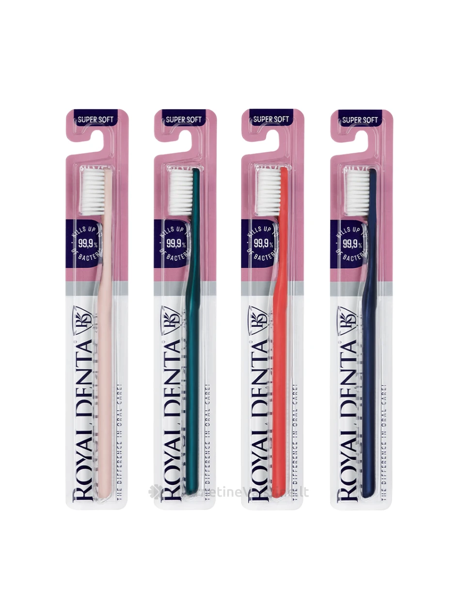 ROYAL DENTA Dantų šepetėlis Silver Super Soft, 1 vnt. | internetinevaistine.lt