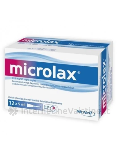 MICROLAX ties. žarnos tirp. 5ml N12 (lyg.imp..), 12 vnt. | internetinevaistine.lt