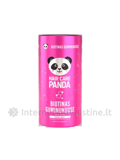 HAIR CARE PANDA Biotinas guminukai N60, 60 vnt. | internetinevaistine.lt