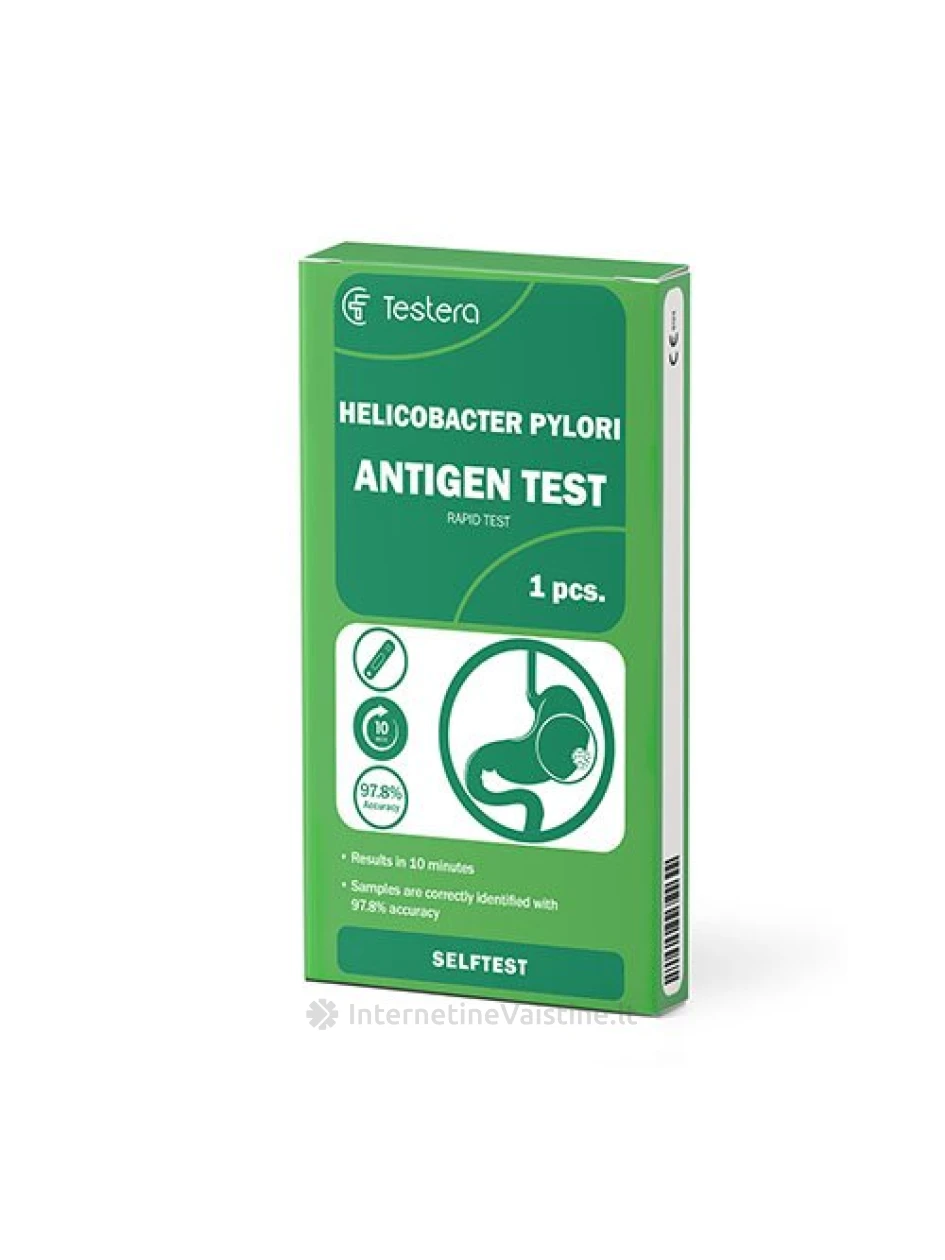TESTERA Helicobacter Pylori testas, N1 | internetinevaistine.lt
