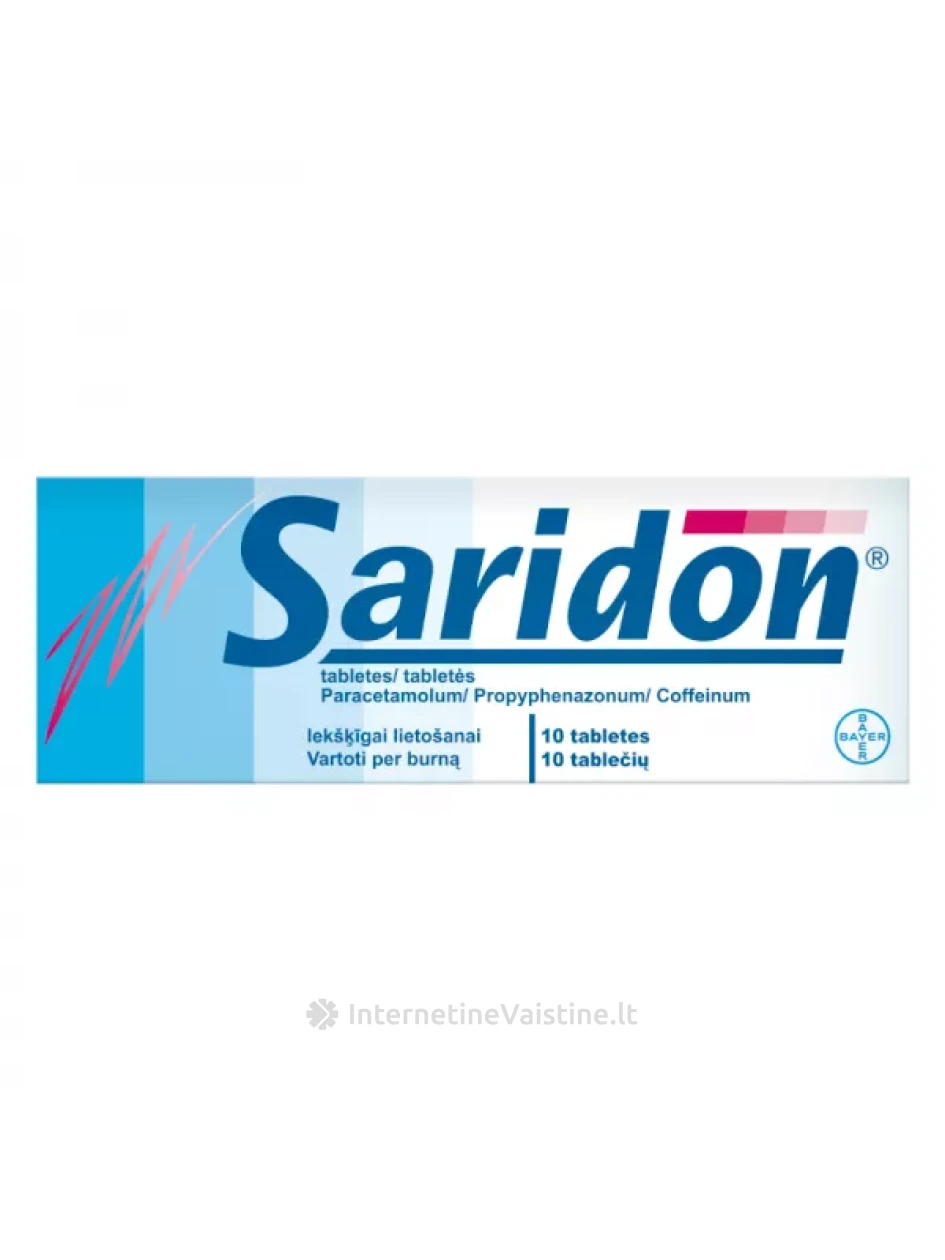 SARIDON tabletės N10 | internetinevaistine.lt
