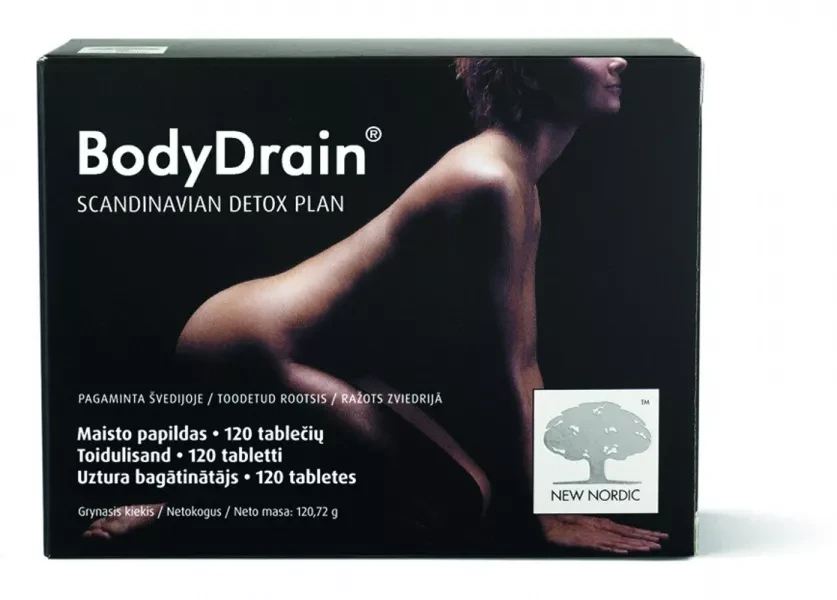 NEW NORDIC maisto papildas BODY DRAIN, 120 tab.