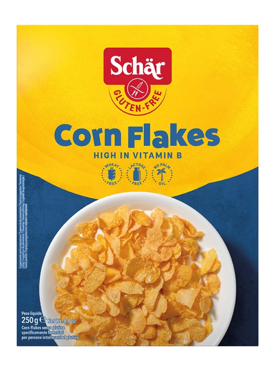 Schär CORN FLAKES – kukurūzų dribsniai be glitim, 250g | internetinevaistine.lt