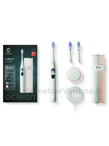 OCLEAN X Ultra Set Green elektrinio dantų šepetėlio rinkinys, N1 | internetinevaistine.lt
