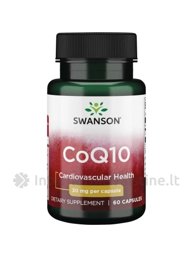 SWANSON, Kofermentas Q10 30MG, 60 kapsulių, N1 | internetinevaistine.lt