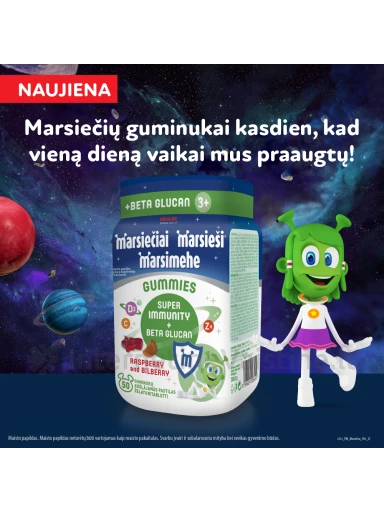 MARSIEČIAI maisto papildas SUPER IMMUNITY gum., N50 | internetinevaistine.lt