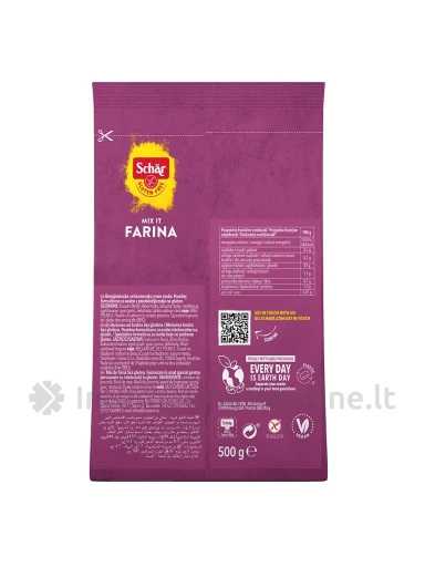 Schär MIX IT FARINA – universalus miltų mišinys be glitimo, 500g | internetinevaistine.lt