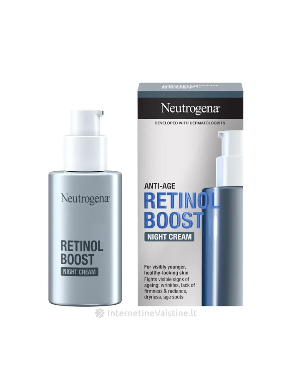 NEUTROGENA naktinis kremas RETINOL BOOST, 50 ml | internetinevaistine.lt