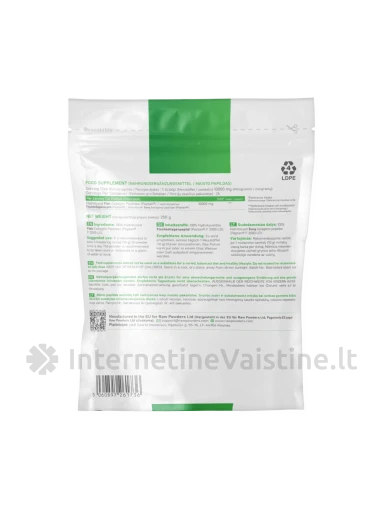 RAW POWDERS Fish hydrolyzed collagen milt., 250 g, Vnt | internetinevaistine.lt