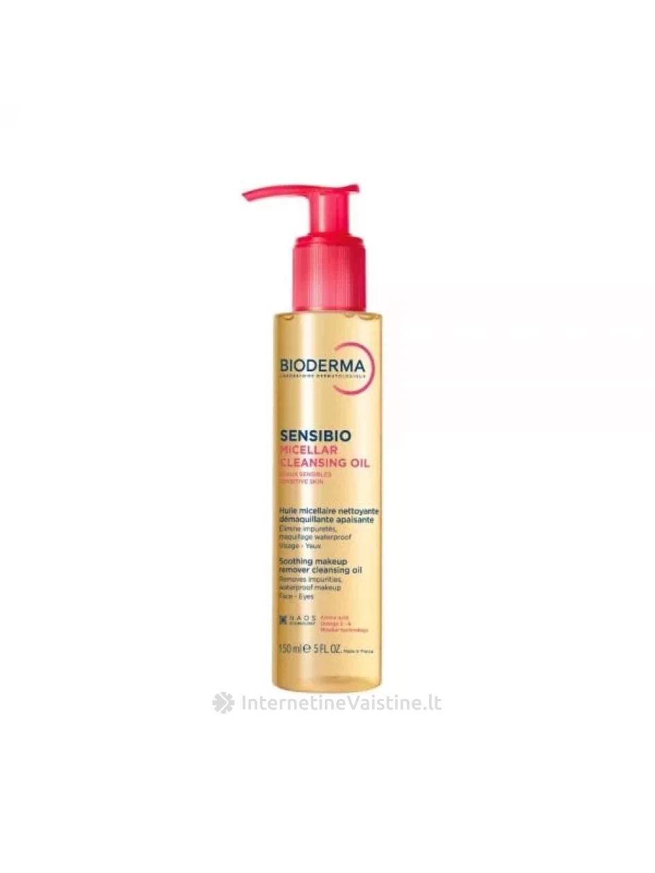 BIODERMA aliejinis veido prausiklis SENSIBIO MICELLAR CLEANSING OIL, 150 ml, Vnt | internetinevaistine.lt
