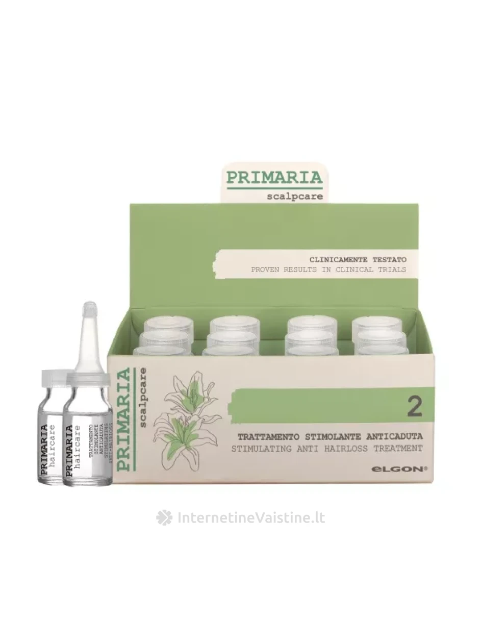 ELGON plaukų losjonas PRIMARIA STIMULATING ANTI-HAIR LOSS TREATMENT, 8ml N10 | internetinevaistine.lt