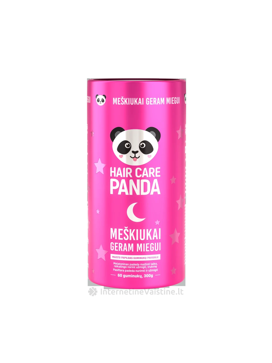 HAIR CARE PANDA Meškiukai geram miegui, guminukai, 60 vnt. | internetinevaistine.lt