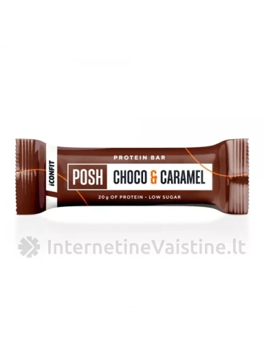 ICONFIT Posh batonėliai baltym. Choco & Caramel, 55 g | internetinevaistine.lt