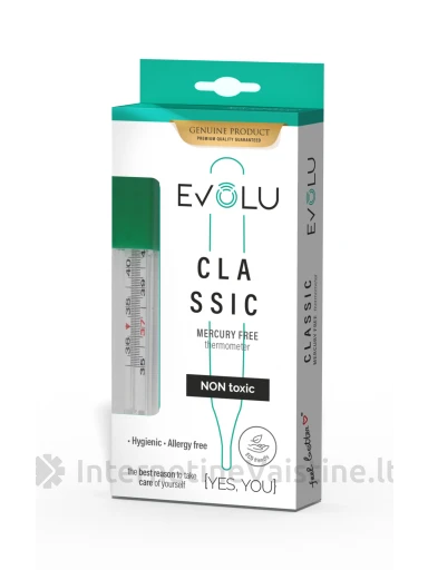 EVOLU Classic termometras be gyvsidabrio, Vnt | internetinevaistine.lt
