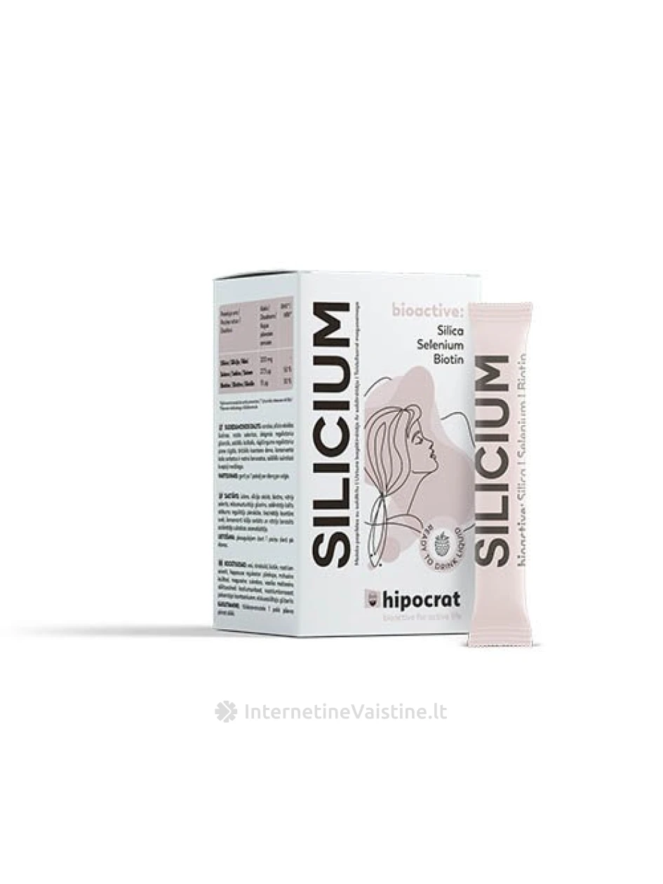 HIPOCRAT Silicium geriamasis tirpalas N14, 14 vnt. | internetinevaistine.lt