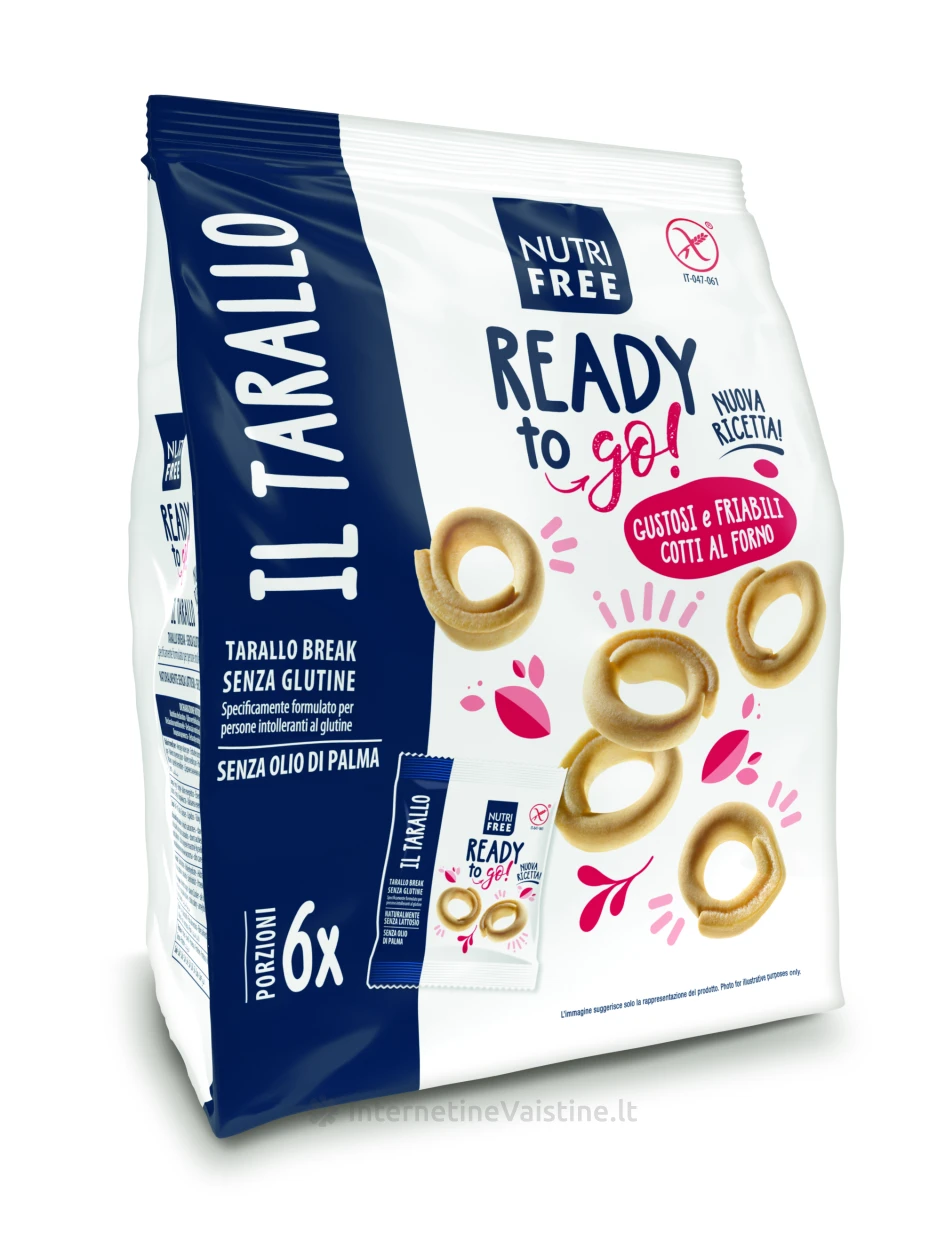 NUTRIFREE TARALLO BREAK - tradiciniai itališki trapūs sausainiai be glitimo, 180g | internetinevaistine.lt