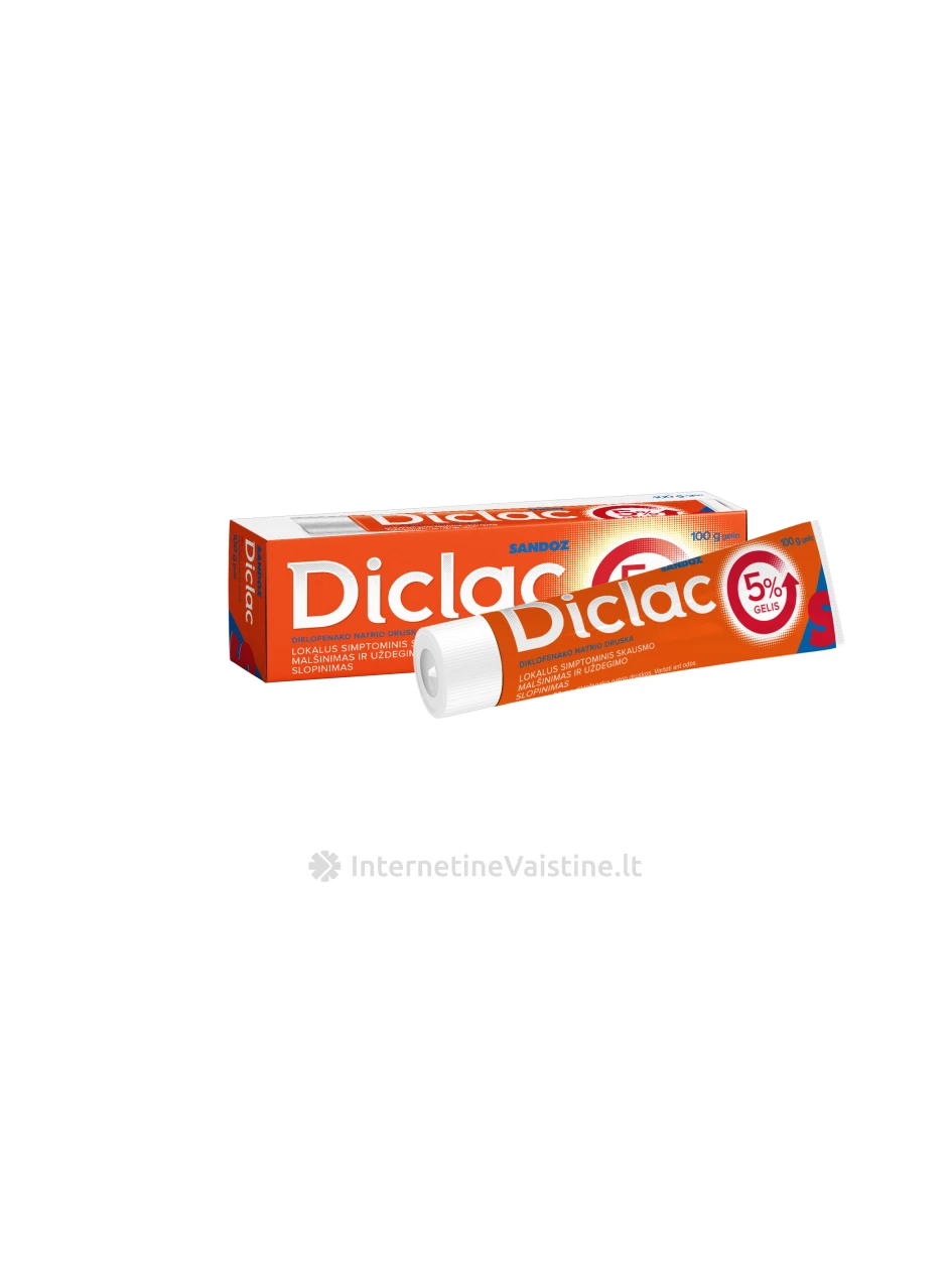 DICLAC 5% GEL 100G | internetinevaistine.lt