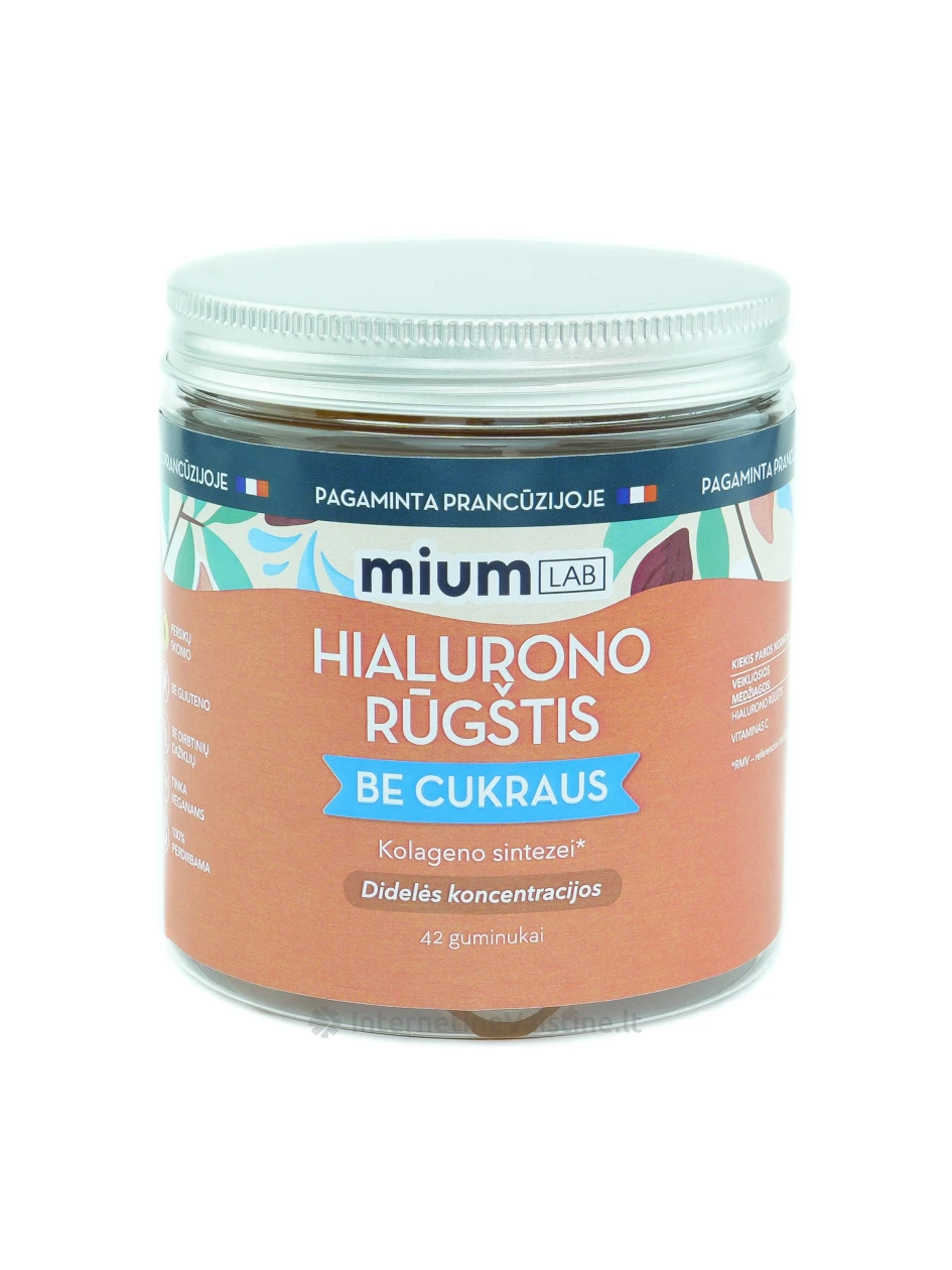 mium LAB Hialurono rūgštis + Vit.C guminukai N42 | internetinevaistine.lt