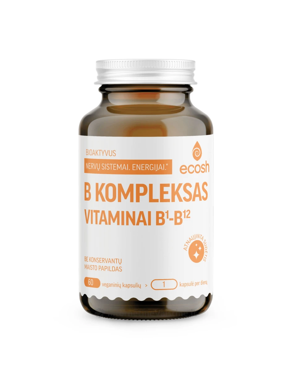 ECOSH Bioaktyvus vitaminų B1-B12 kompl. kaps. N60 | internetinevaistine.lt