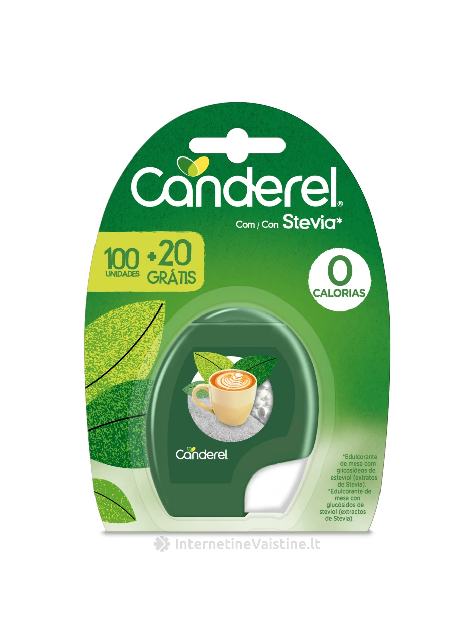 Saldiklis Canderel STEVIA tabletės, N100+20 | internetinevaistine.lt