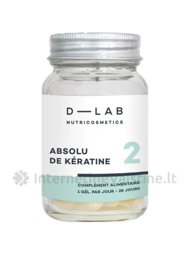 D-LAB Nutricosmetics – Maisto papildas, keratinas nagamas, plaukams ,,Absolu De Keratine“, N1 | internetinevaistine.lt
