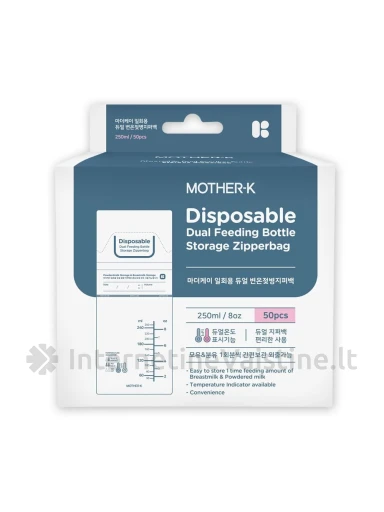 MOTHER-K maišeliai greito paruošimo vienk. užsegami N50, 50 vnt. | internetinevaistine.lt