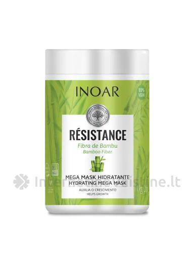 INOAR Resistance Fibra de Bambu kaukė stipr.-suteik. blizg., 1000 g, Vnt | internetinevaistine.lt