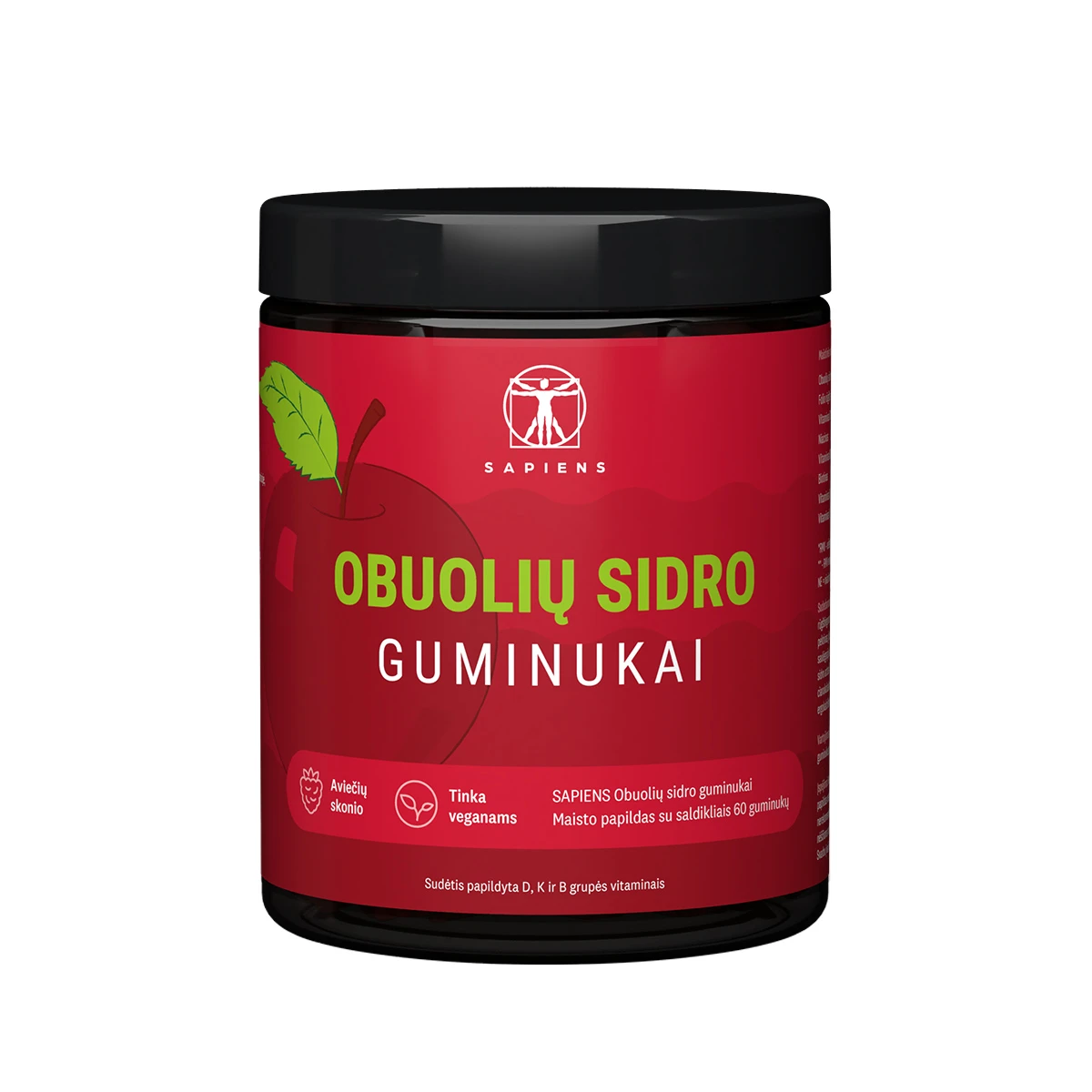 SAPIENS Obuolių sidro guminukai N60