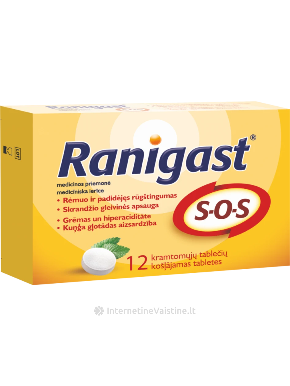 RANIGAST S-O-S kramt. tab. N12 | internetinevaistine.lt