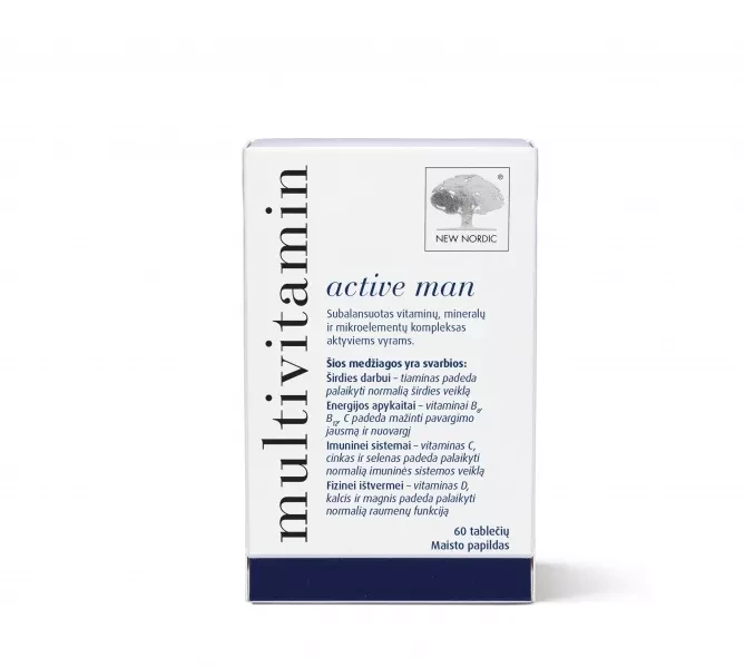 Vyrams NEW NORDIC MULTIVITAMIN ACTIVE MAN, 60 tab.
