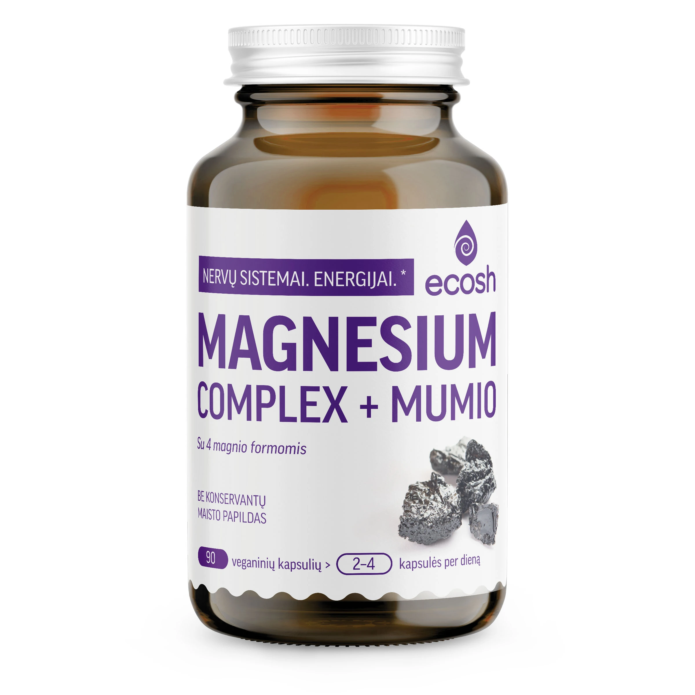 ECOSH Magnesium complex + Mumio, 90 kapsulių
