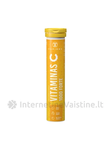 SAPIENS Vitaminas C 1000 Forte tirpios tab. N20 | internetinevaistine.lt
