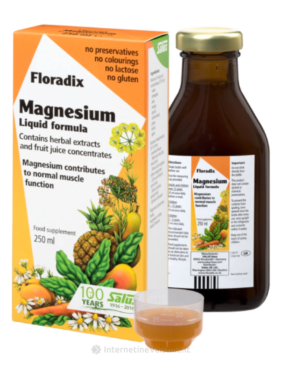 Floradix MAGNESIUM, 250ml | internetinevaistine.lt