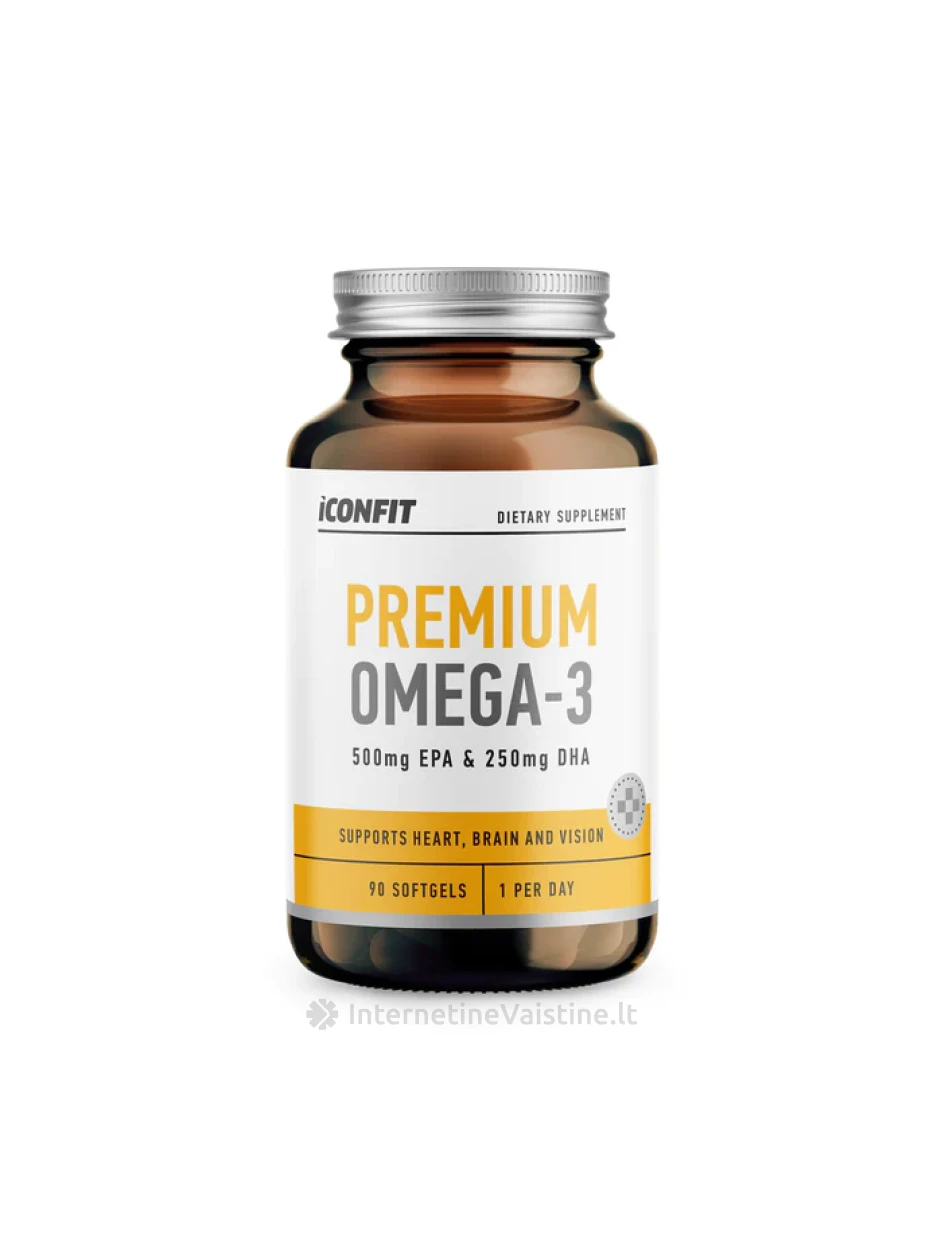 ICONFIT Omega 3 Premium kaps. N90, 90 vnt. | internetinevaistine.lt