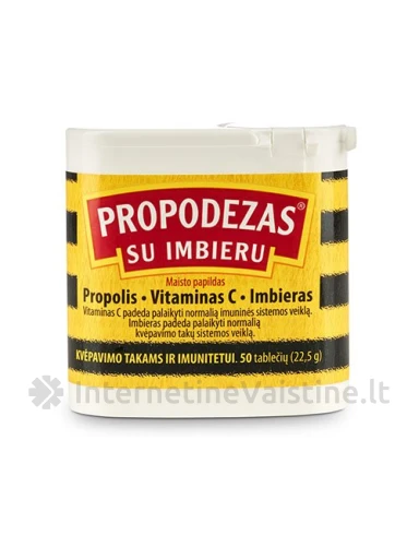 PROPODEZAS su imbieru tab. N50, 50 vnt. | internetinevaistine.lt