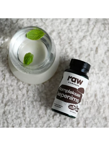 RAW POWDERS Kompleksas kepenims, 60 tablečių | internetinevaistine.lt