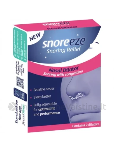SNOREEZE nosies plėtiklis nuo knarkimo, N2 | internetinevaistine.lt