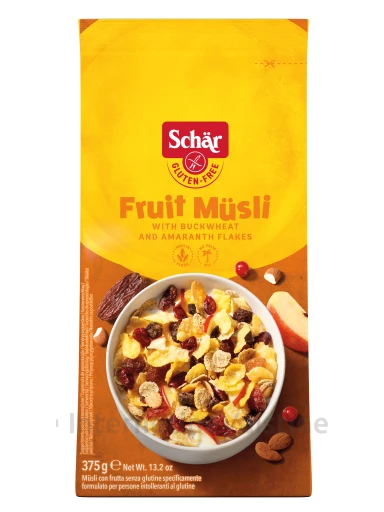 Schär FRUIT MÜSLI - dribsniai be glitimo, 375g | internetinevaistine.lt