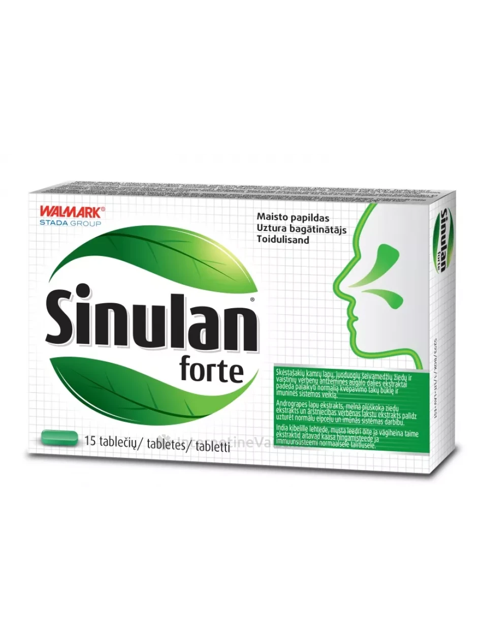 SINULAN Forte tab. N15, 15 vnt. | internetinevaistine.lt