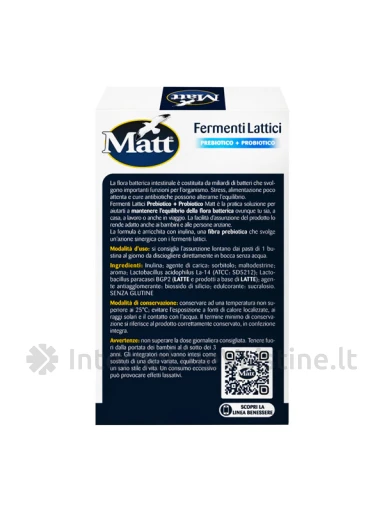 MATT Fermenti Lattici Prebiotico + Probiotico, maisto papildas, 12 pakelių | internetinevaistine.lt