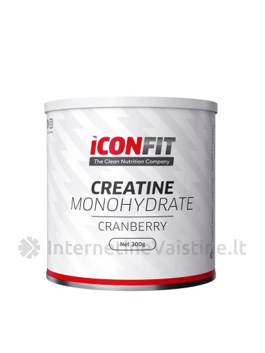 ICONFIT Mikronizuotas Kreatino Monohidratas spanguolių skonio, 300 g | internetinevaistine.lt