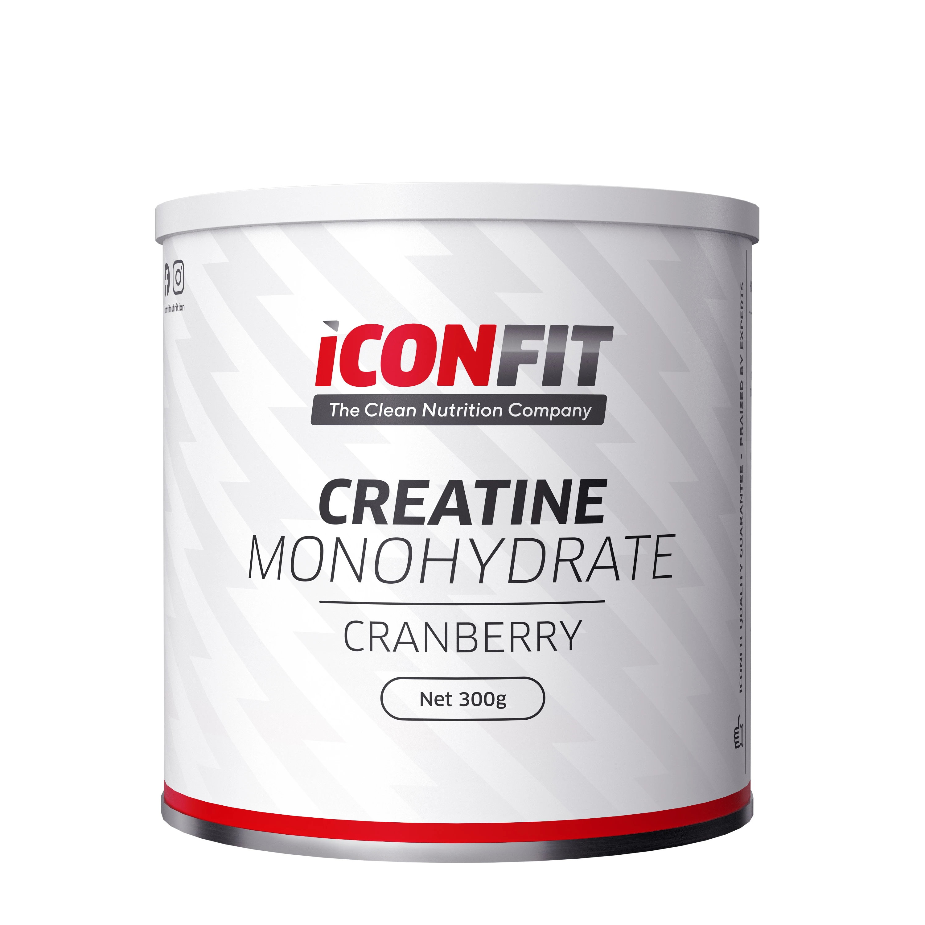ICONFIT mikronizuotas kreatino monohidratas spanguolių sk. milt., 300 g