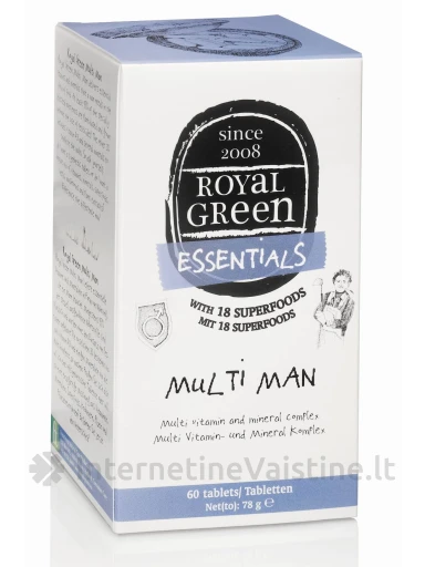 ROYAL GREEN Multi Man multivitaminai vyrams N60 tab. | internetinevaistine.lt