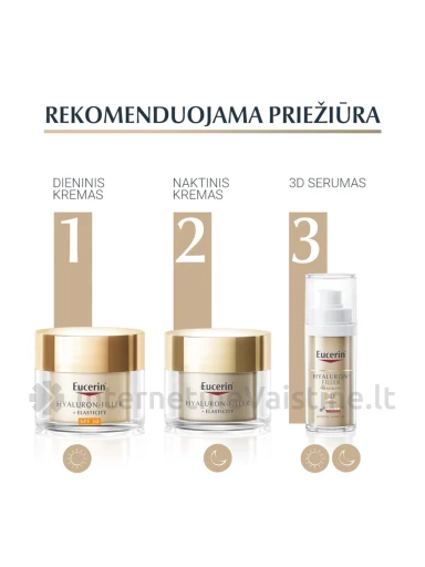 EUCERIN 3D serumas brandžiai odai Hyaluron-Filler + Elasticity, 30 ml  (83566) | internetinevaistine.lt