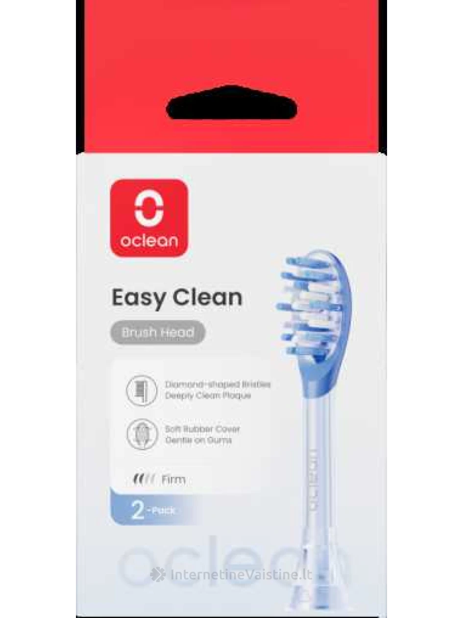 Dantų šep. OCLEAN rush Head 2 pcs P1K1 Blue elektrin. galvutės N2, 2 vnt. | internetinevaistine.lt