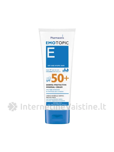 PHARMACERIS E,EMOTOPIC 75ml mineralinis kremas SPF50+, N1 | internetinevaistine.lt