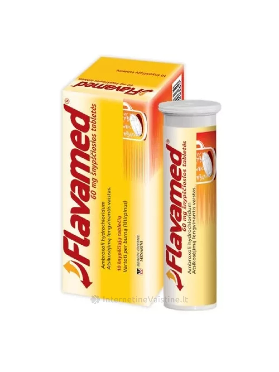 FLAVAMED 60 mg šnypščiosios tabletės N10 | internetinevaistine.lt