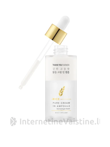 THANK YOU FARMER Rice Pure ampulė ir kremas, 50 ml | internetinevaistine.lt