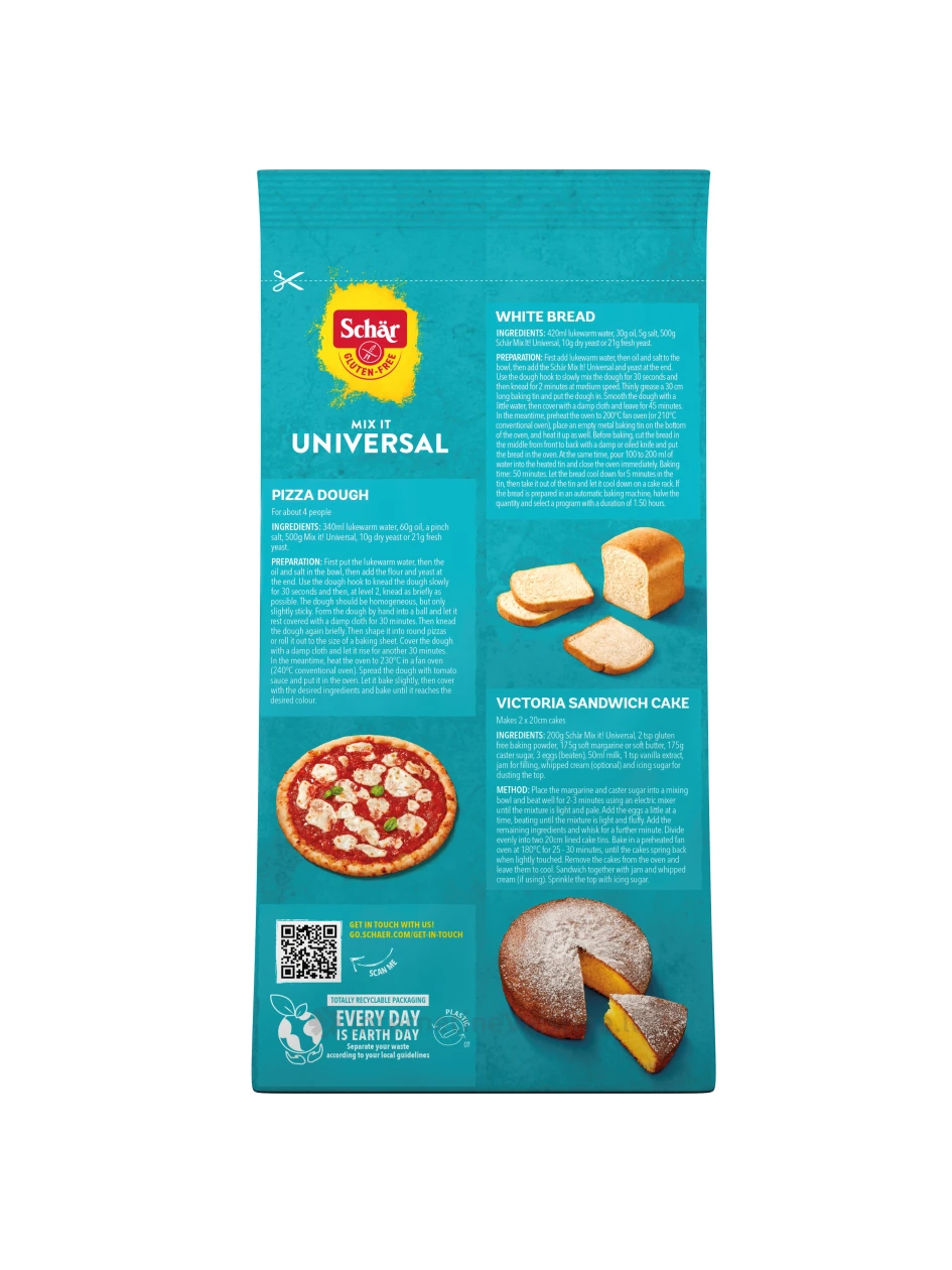 Schär MIX IT! NEW RECIPE - universalus miltų mišinys be glitimo, 1kg | internetinevaistine.lt