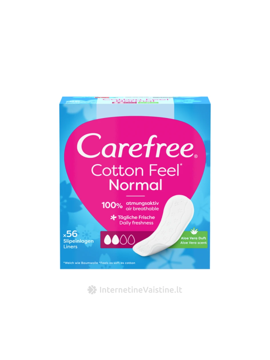 Įklotai CAREFREE ALOE, 56 vnt., 56vnt. | internetinevaistine.lt